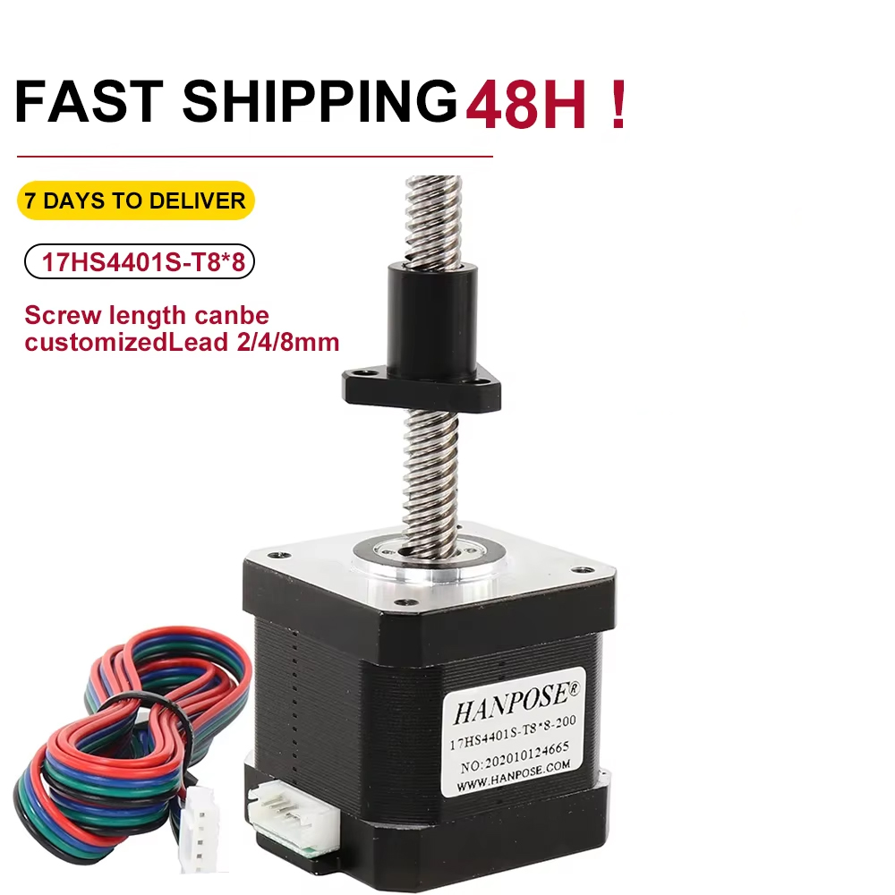 Lead Screw 8Mm - Nema17 ステッピング モーター 17HS4401S-T8 ネジリード付き 2/4/8MM