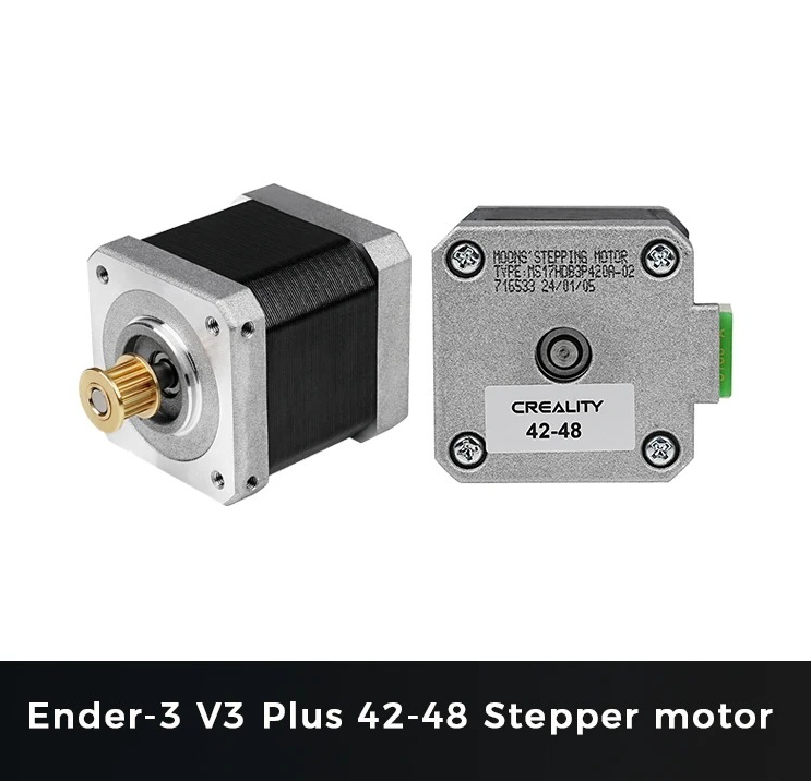 Nema 17 Stepper - Creality Ender-3 V3 Plus用42-48ステッピングモーター、2A 1.8度丸軸Nema 17モーター、3Dプリンター交換部品