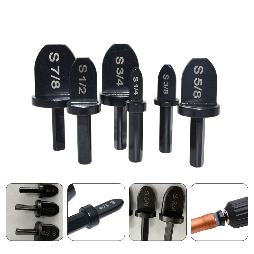 Drill Bit Set - 6本セットの銅管用圧延ドリルビットと拡管工具セット。エアコン、冷蔵庫、冷凍庫用の銅管拡管アクセサリー。
