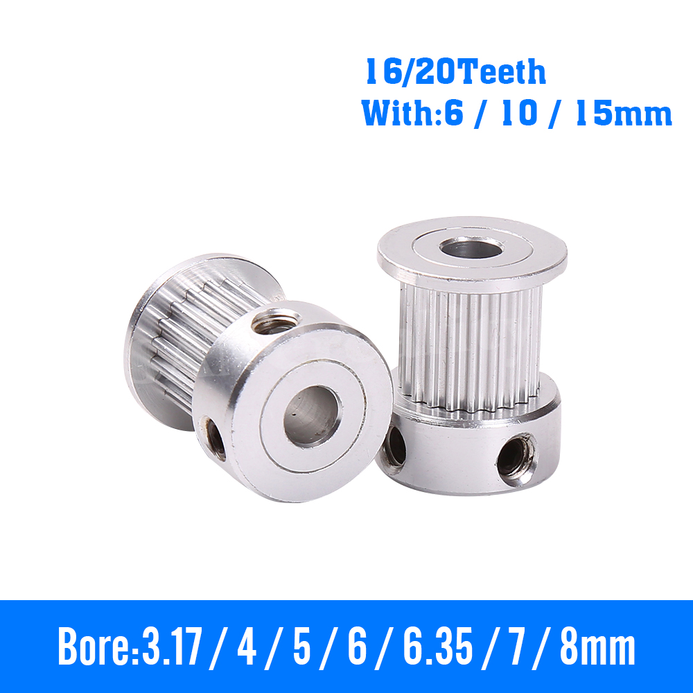 Gt2 Pulley - 16T/20T GT2 3D プリンタ部品タイミングプーリー 16 歯