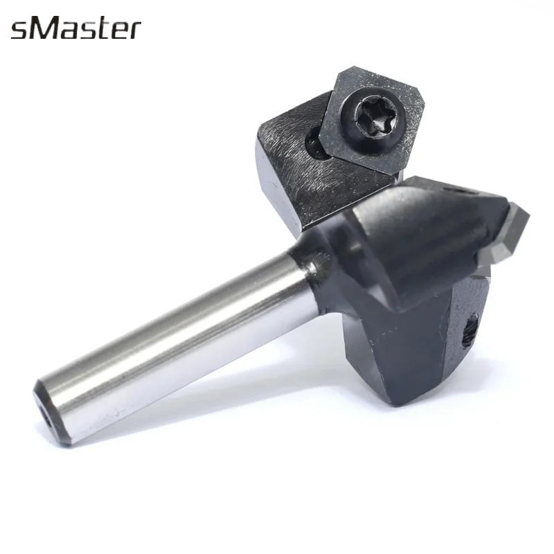 End Mill - 1個入りCNCヘビーデューティスポイルボードプランジングサーフェシングプレーニングフライカッター＆スラブレベラーカッター、木工用ルータービットエンドミル