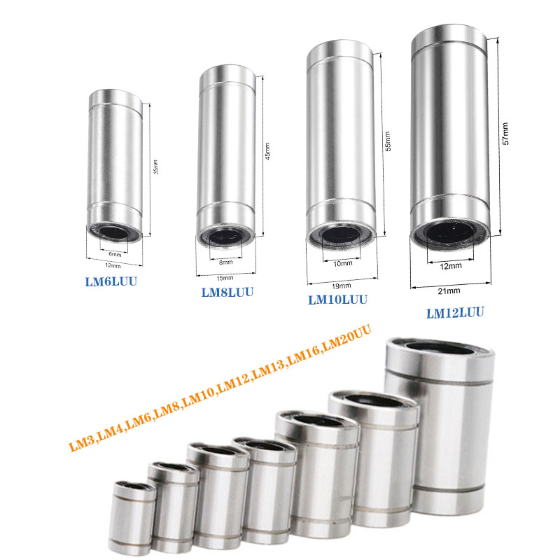 Lm8Uu Bearing - 2 ピース/ロットリニアベアリング LM6LUU LM8LUU LM10LUU LM12LUU