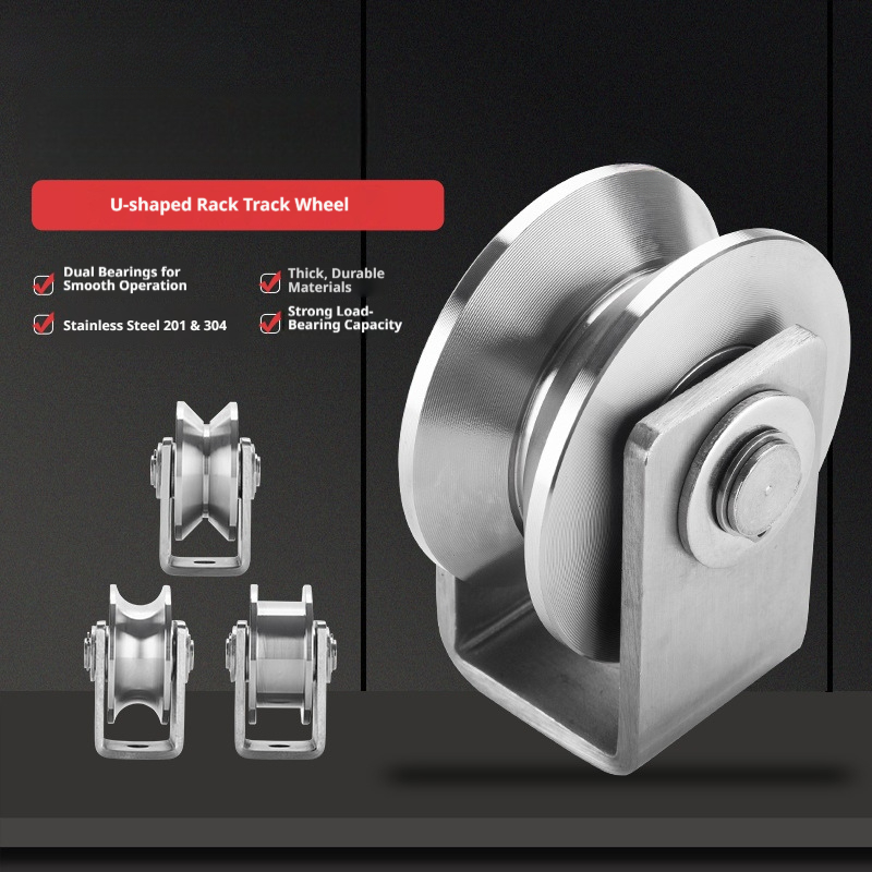 V Slot Wheel - U V H型単輪プーリーローラー 304ステンレス鋼 360度回転ヘビーデューティ溝付きホイール V型プーリーブロック