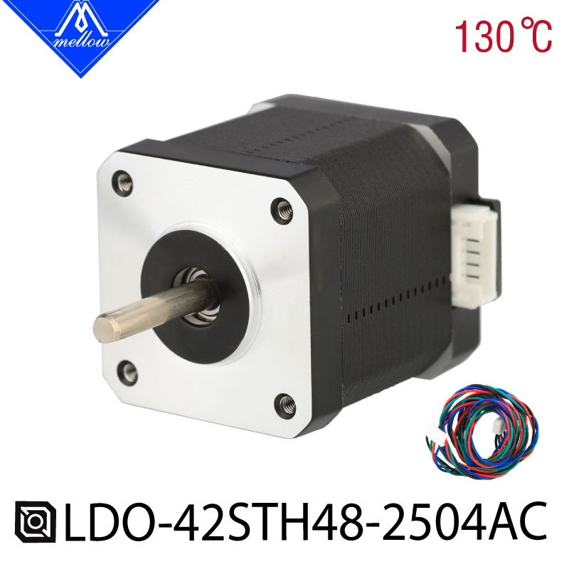 Nema 17 Stepper - Mellow-ステッピングモーター,3Dプリンター部品,48mm, Nema LDO-42STH48-2504AC,voron vcore3,blv ender 5,corexy