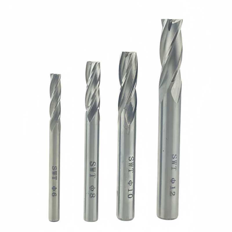 End Mill Set - 4個の超硬エンドミルhss4フルート直径6mm〜12mm,フライス盤,cncツールセット