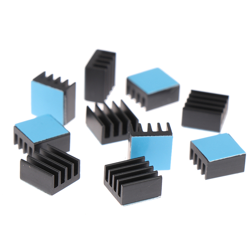 Aluminium Extrusion - 10 個 8.8*8.8*5mm アルミ製ヒートシンクラジエータークーラー、テープ付き-F(x)