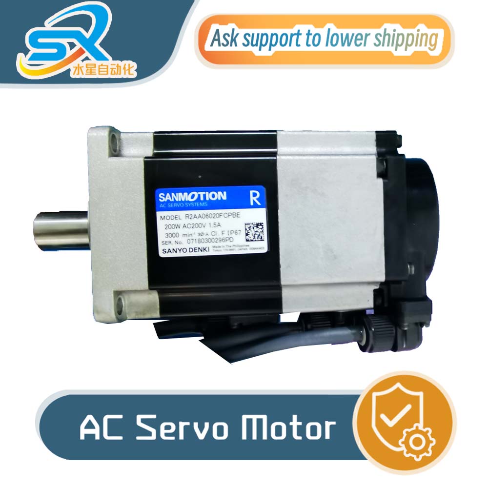 Servo Motor - 三洋電機製ACサーボモーター、良好な伝導状態で動作中、R2AA06020FCPBE、200w