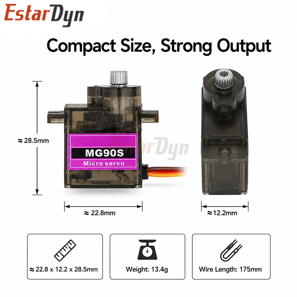 Estardyn MG90S デジタルメタルギア 9g マイ - Servo 9G のレビューと価格