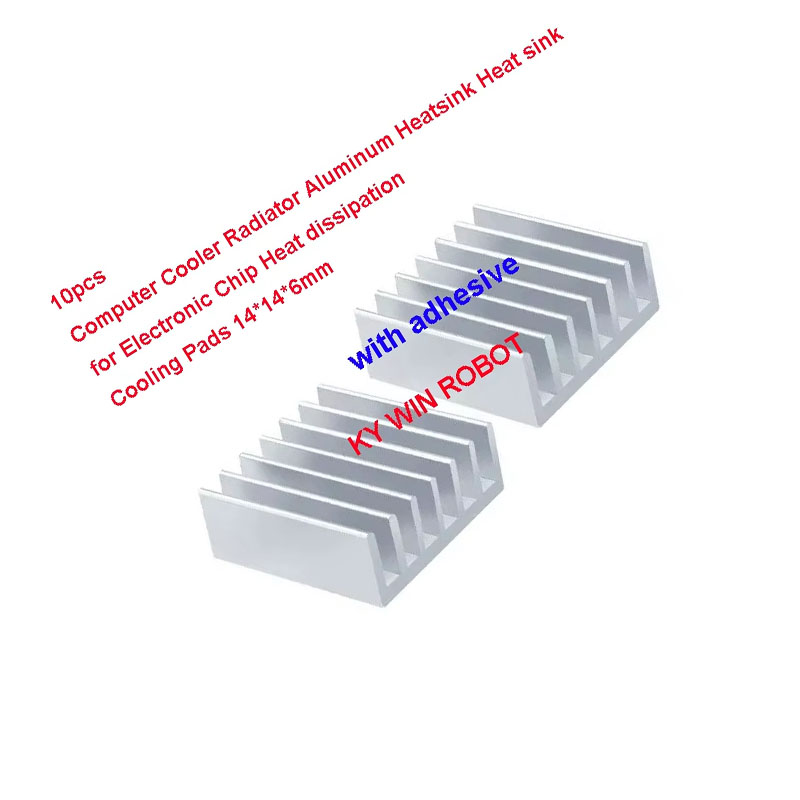 10個入りミニ粘着アルミ製ラジエーター ヒートシンク 14x - Aluminium Extrusion のレビューと価格
