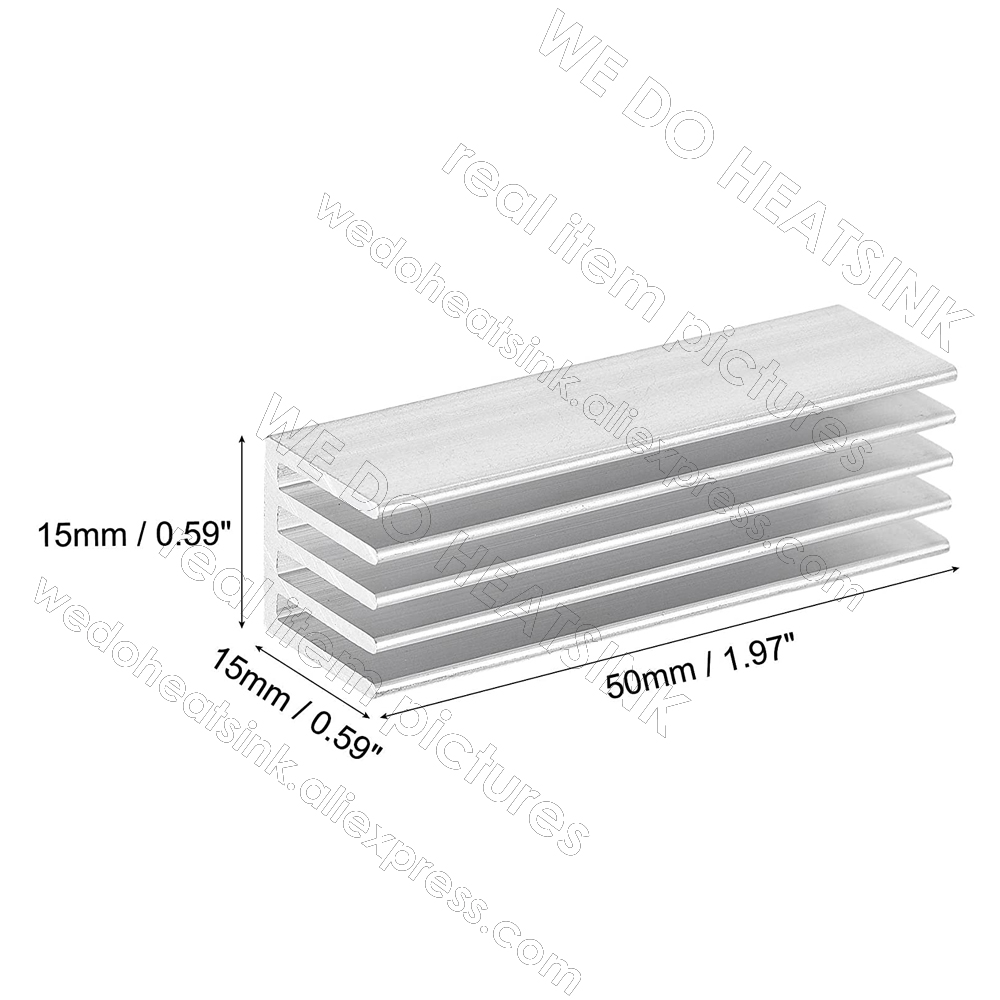 熱接着テープ付き電子レンジ,5個,50x15x15mm,ヒー - Aluminium Extrusion のレビューと価格