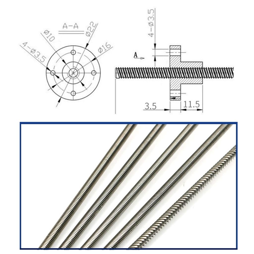 1 個 T6 リードネジラウンドフランジ台形右ねじナット真鍮 - Lead Screw 8Mm のレビューと価格