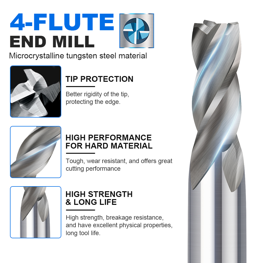 CMCP 1.5-13 ミリメートル 4 フルート HSS  - End Mill Set のレビューと価格