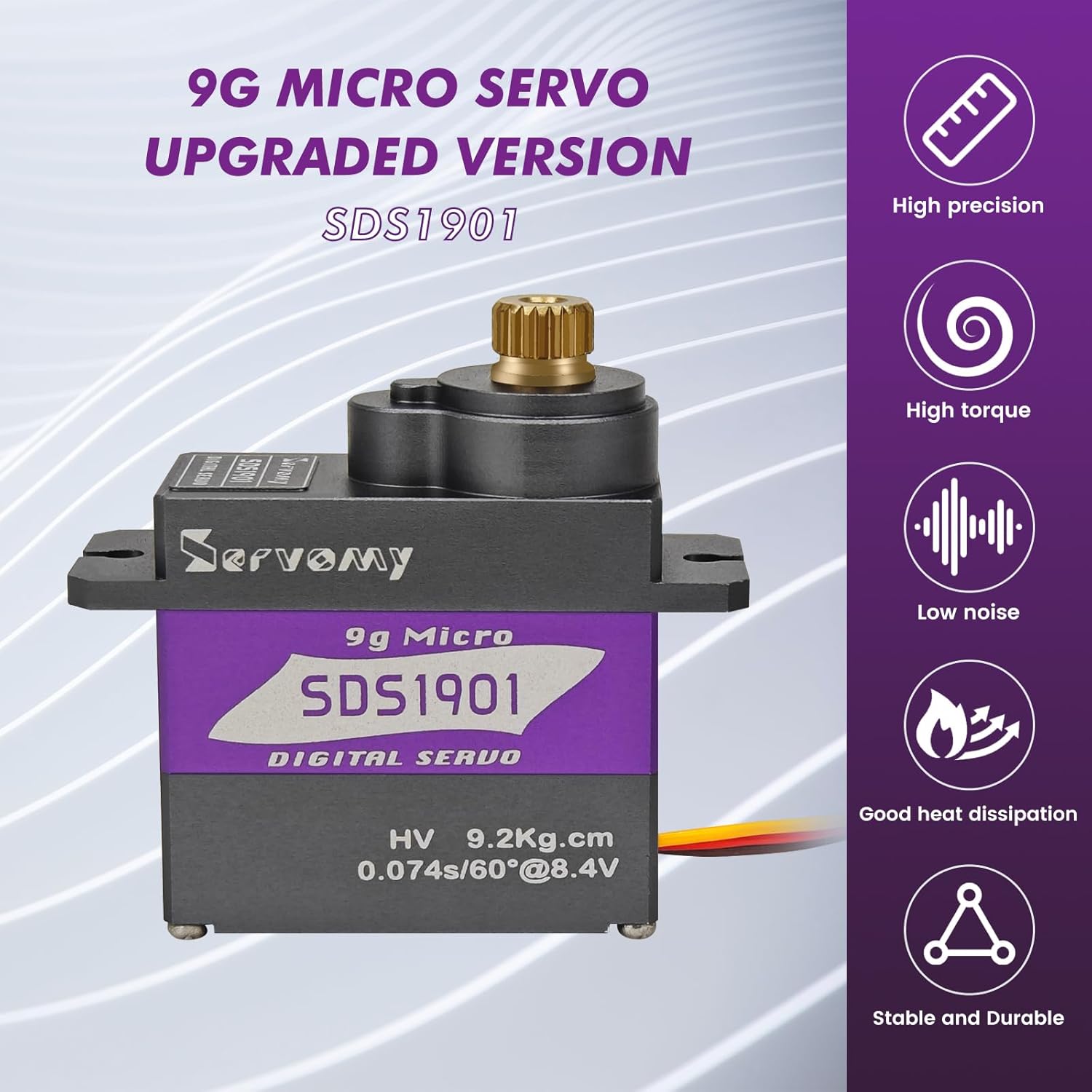 SERVOMY-SDS1901 デジタル9Gマイクロコアレス - Servo 9G のレビューと価格