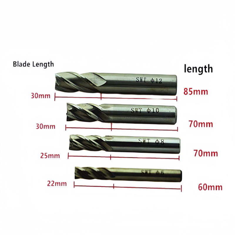 4個の超硬エンドミルhss4フルート直径6mm〜12mm,フ - End Mill Set のレビューと価格