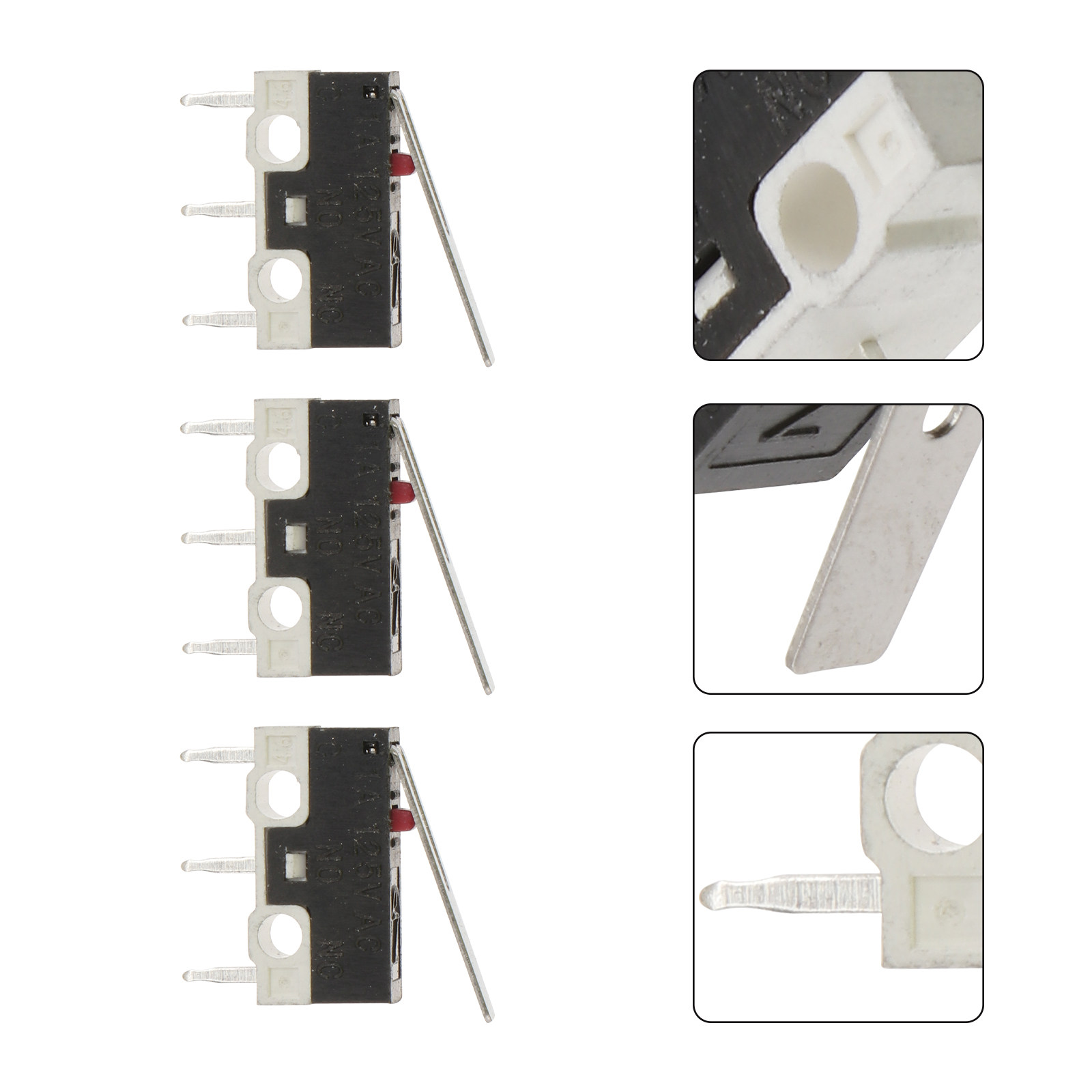 5個入り マイクロリミットスイッチ、長めのヒンジレバー、高感 - Limit Switch のレビューと価格
